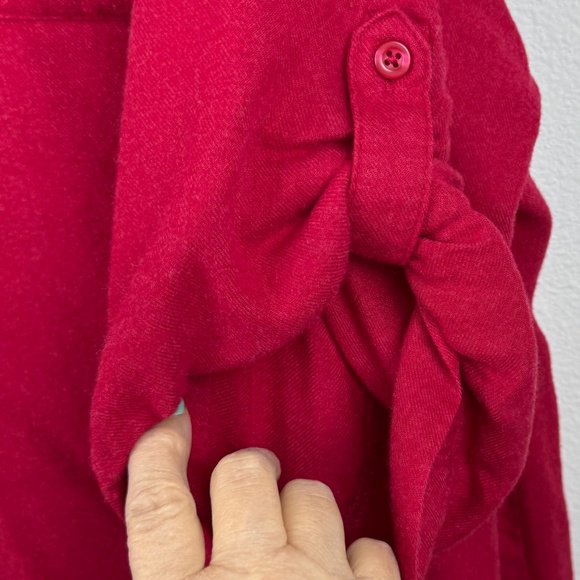 TORRID 'HARPER' Red Pullover 3/4 Button Sleeve Oversized Top / Size Plus 4 - Picture 9 of 15